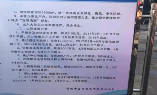 陜西韓城焦化企業(yè)敷衍治理污染突出